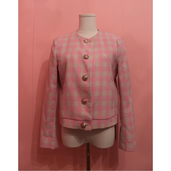 New Vera Moda Pink & Cream Women's Jacket - Picture 2 of 8